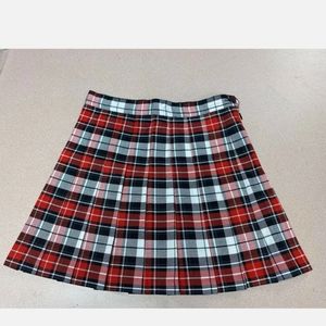 American apparel plaid tennis skirt RSAPW301W Red Plaid small